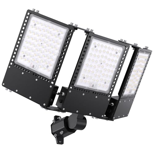 2025 New Upgraded 300W Dusk to Dawn LED Parking Lot Light 45000lm 5000K