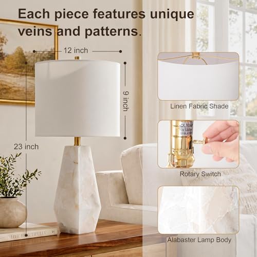 Alabaster Table Lamps Set of 2 (2 Count)