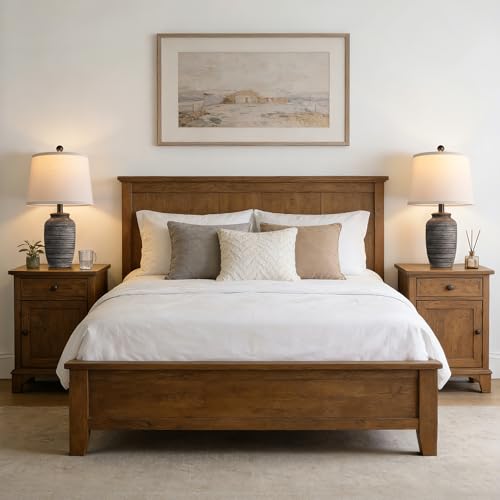Bedside Lamps Set of 2 with Linen Lampshade (2 Count)