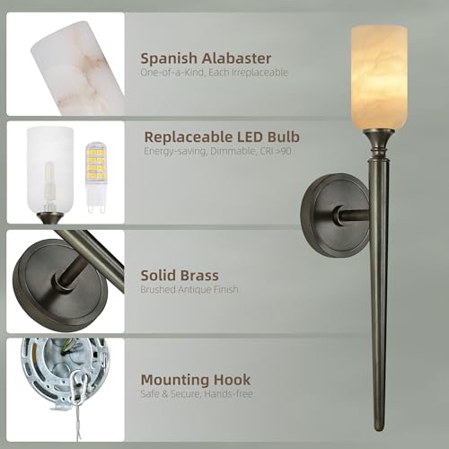 Alabaster Wall Sconce