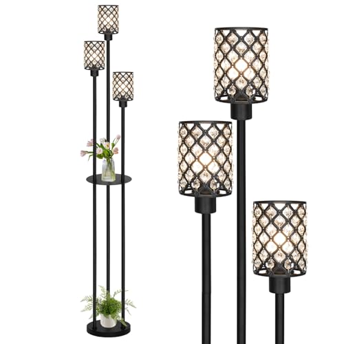 Gold Floor Lamps for Living Room (Black)