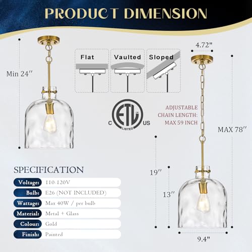 Modern Gold Pendant Light