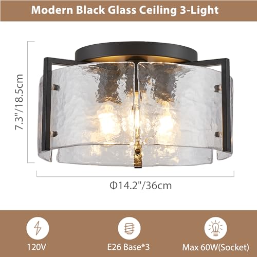 14.2“ Semi Flush Mount Ceiling Light Fixture