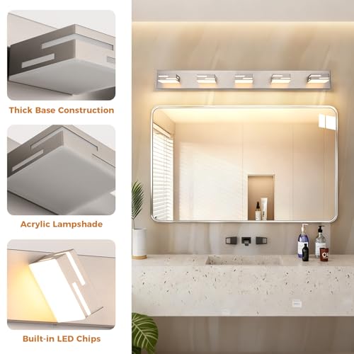 5 Light 5CCT Modern Bathroom Vanity Light Fixtures