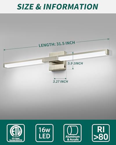 Modern Bathroom Light Fixtures Over Mirror