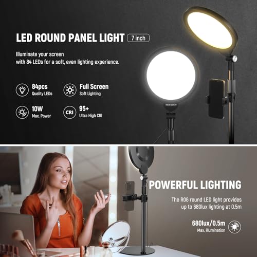 Basics 7" Desk Ring Light for Video Recording