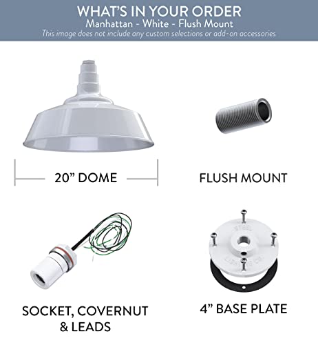 Industrial Pendant Light 20 Inch Extra Large Steel Warehouse Dome
