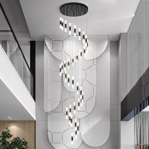 36 Light Modern Chandeliers for Entryway Ceiling Pendant Light Dimmable LED 216W Staircase Large Chandelier Lobby Living Room Foyer High Ceiling Chandelier