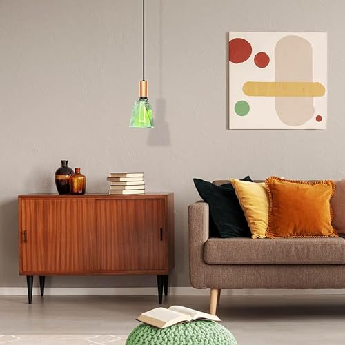 Green Light Bulbs LED Vintage Light Bulb 3.5W Equivalent 20W Ice Shaped E26 Led Bulb Medium Base (2 Count)