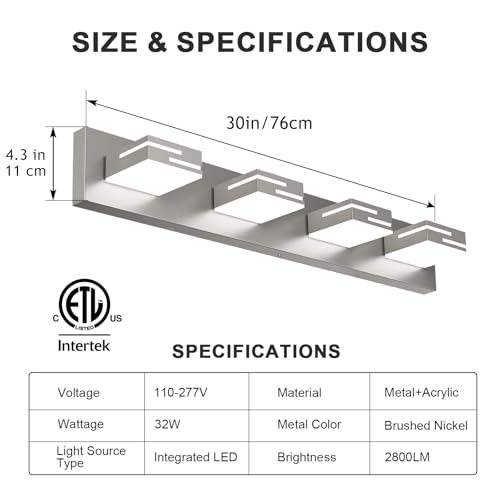 LED Modern Bathroom Vanity Light Fixtures