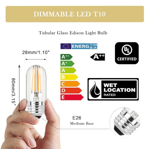 3.2 Inch 2700K Soft White E26 LED Bulb 60 Watt Equal (6 Count)
