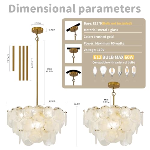 Gold Chandeliers Modern Glass Chandelier