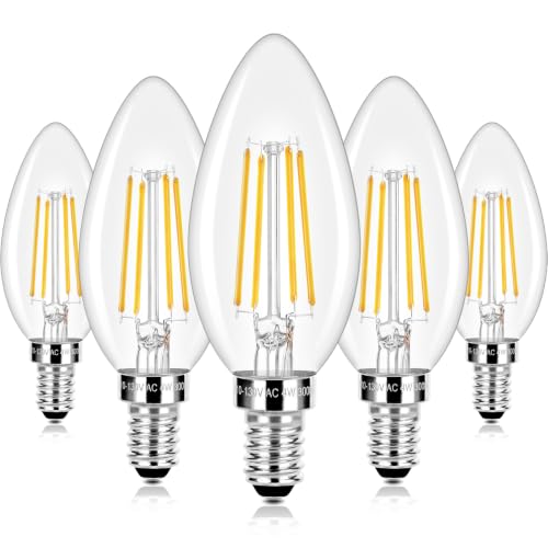 E12 LED Candelabra Bulbs 40 Watt Equivalent (5 Count)