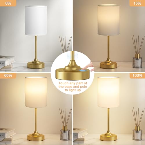 Gold Bedside Lamp for Bedroom