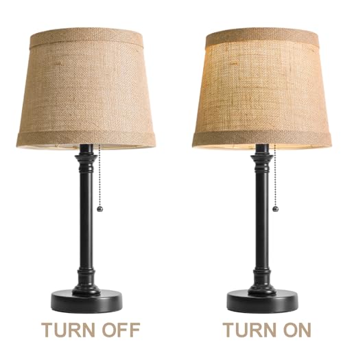 19.5" Small Table Lamps Set of 2 for Living Room Bedroom (2 Count)
