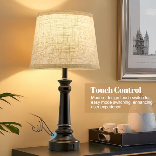 Touch Lamps for Nightstand Set of 2 (2 Count)