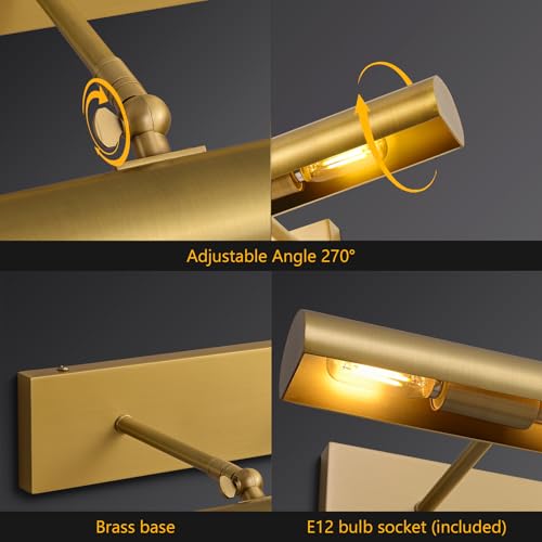 30 inch Hardwired Picture Light for Wall Brass Picture Lighting