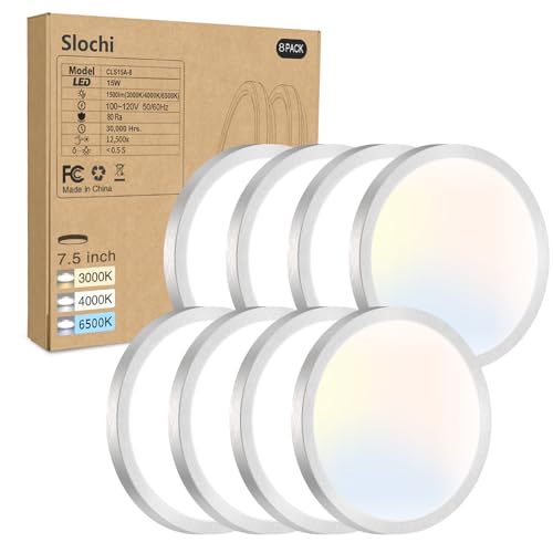 8PACK LED Flush Mount Ceiling Light Fixture (8 Count)