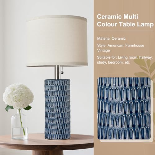 20.5" Modern Ceramic Table Lamps for Bedroom Set of 2 (2 Count)