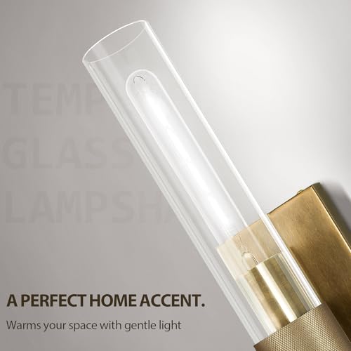 22.8" Knurled Brass Wall Sconces
