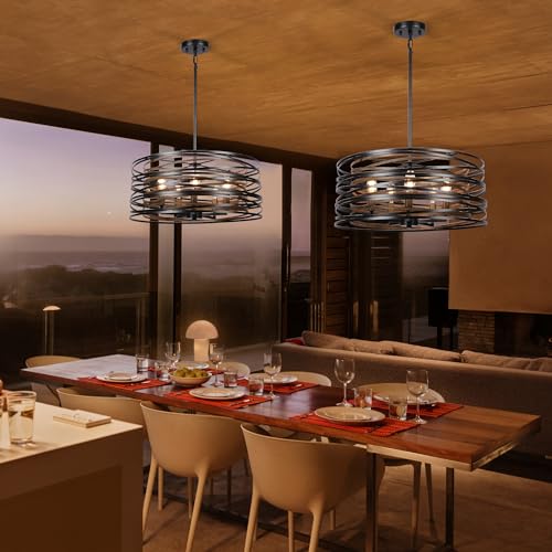 5 Light Drum Chandelier for Dining Room