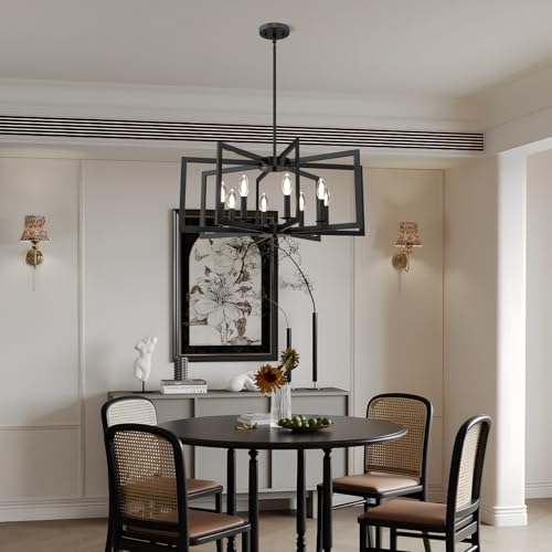 Modern Black Chandelier (8 Count)
