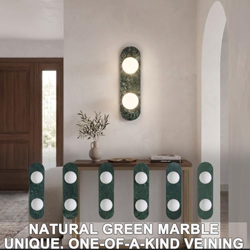 Modern Green Marble Wall Sconce