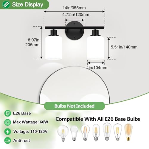 2 Light Bathroom Light Fixtures