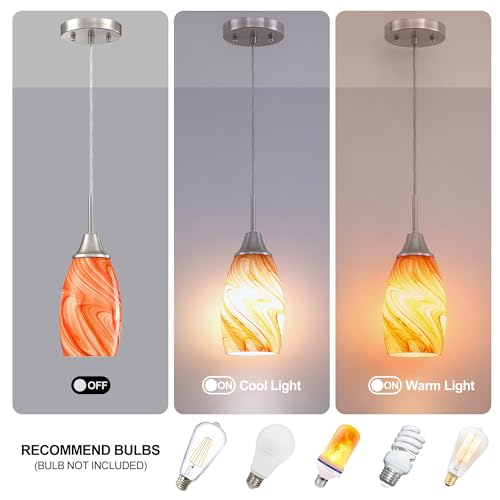 Mini Glass Pendant Light (3 Count)