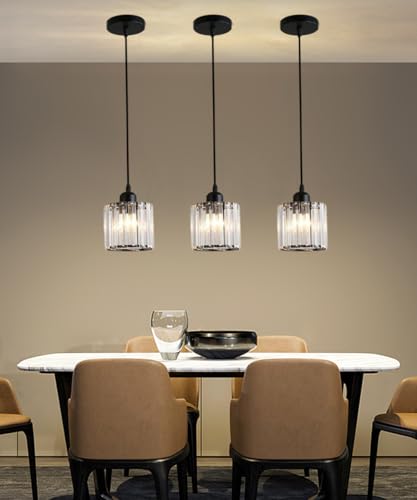 Crystal Pendant Lights Black 1 Light Cluster Ceiling