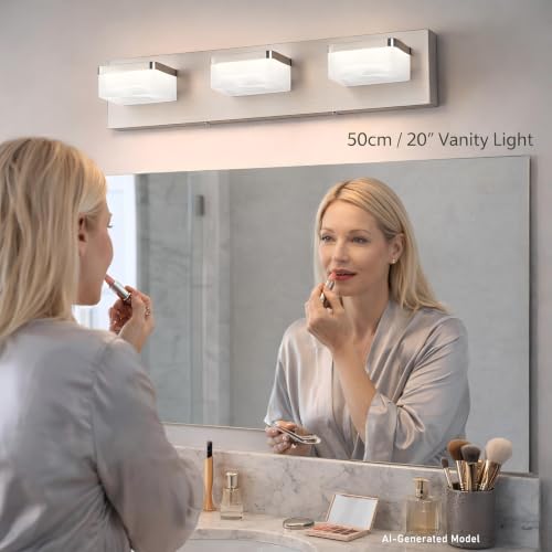 Brushed Nickel Vanity Lights for Bathroom (3 Count)