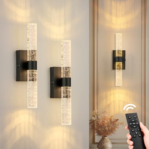 Battery Operated Wall Sconces Set of 2 (2 Count)