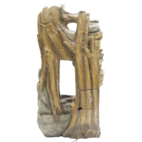 TZL404 71" Cascading Tree Trunk Fountain with LED Lights