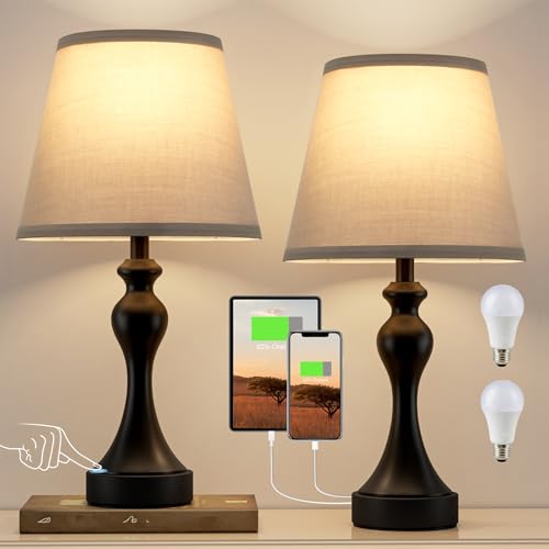 Touch Lamps for Nightstand (2 Count)