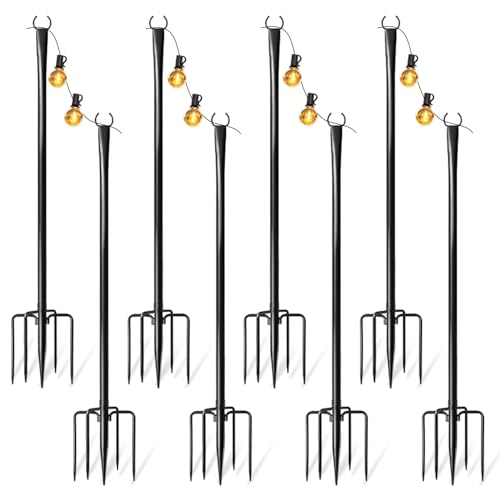 8 Pack String Light Poles for Outside (8 Count)