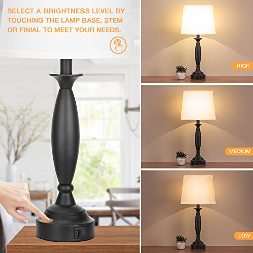 Bedroom Lamps for Nightstand (2 Count)