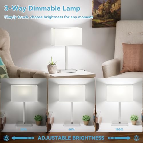 Touch Lamps for Bedroom Set of 2 (2 Count)