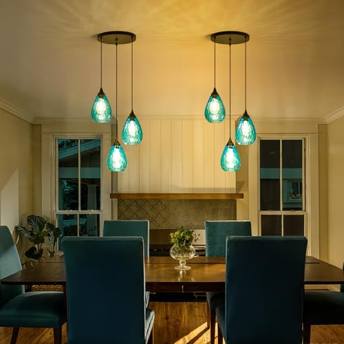 Blue 3 Light Pendant Lighting