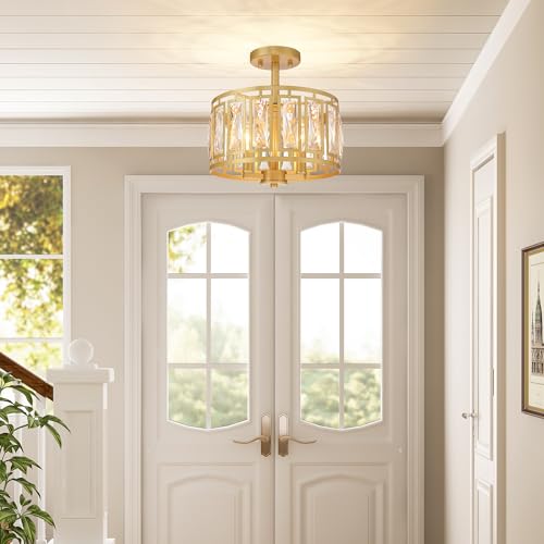 Gold Semi Flush Mount Ceiling Light