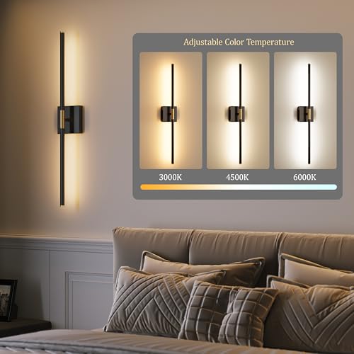 Black Gold Battery Operated Wall Sconce (2 Count)