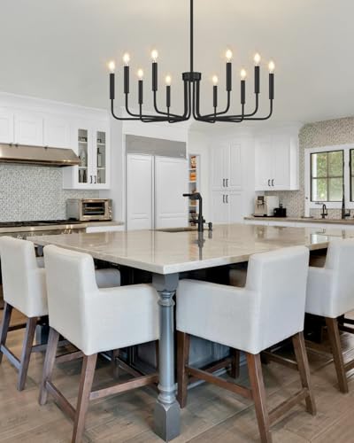 10 Light Black Chandelier
