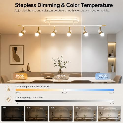 6 Light LED Track Lighting Fixtures Ceiling