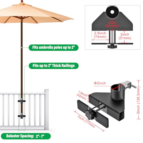 Deck Railing Umbrella Holder for 1