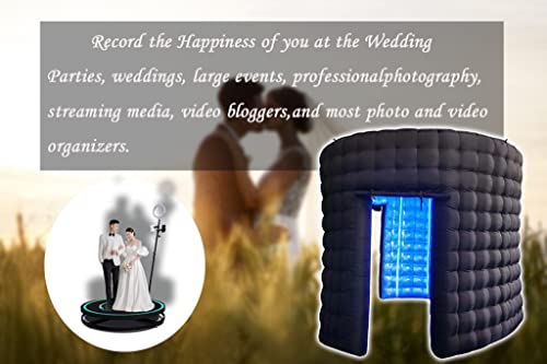 360 Photo Booth with LED Light Strip Suitable for 360 Photo Booth Machines Take Photos with Record Videos