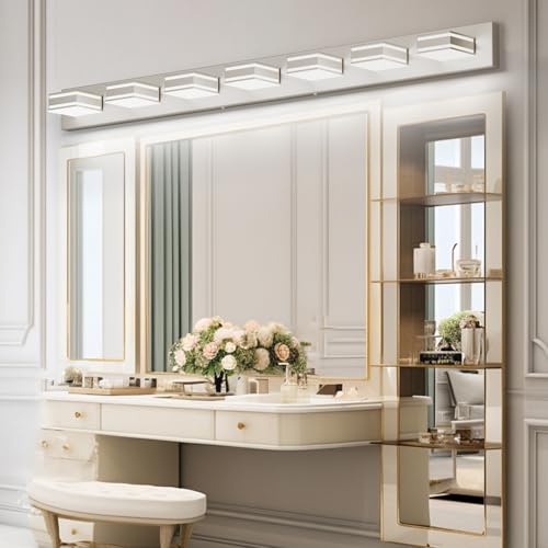 55inch Brushed Nickel Vanity Light for Bathroom 7