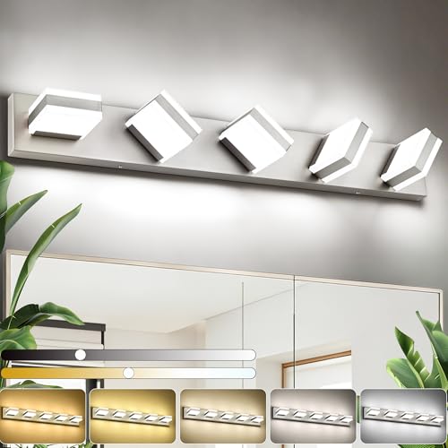Brushed Nickel Vanity Lights for Bathroom
