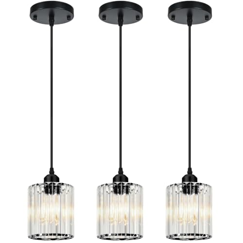 3 Pack Pendant Lights Kitchen Island Black Island Lights for Kitchen