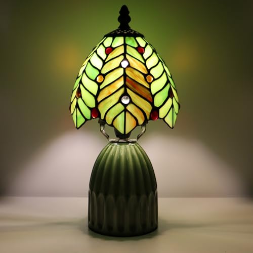 Tiffany Stained Glass Mushroom Table Lamp 12.5 Inch