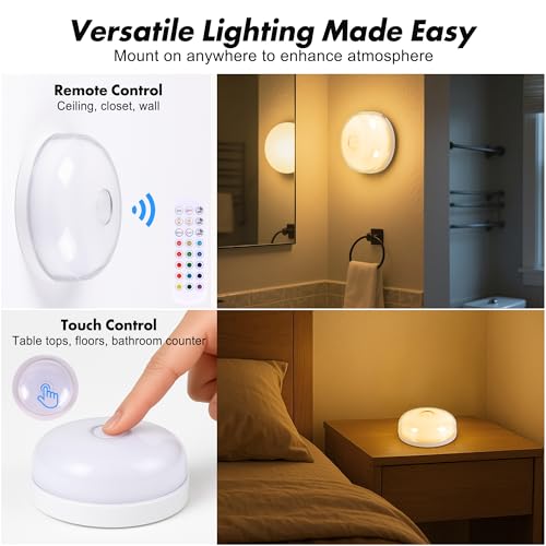 2 Pack Waterproof Shower Light No Wiring (2 Count)