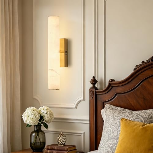 20in Natural Alabaster Wall Sconces